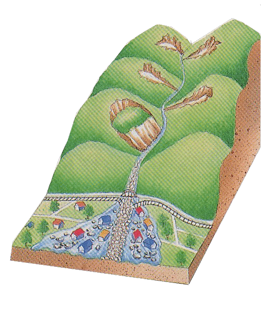 土石流のイメージ