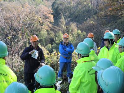 日本森林ボランティア協会から作業の説明