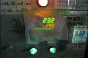 乾燥炉の炉内温度（省エネ対策後）
