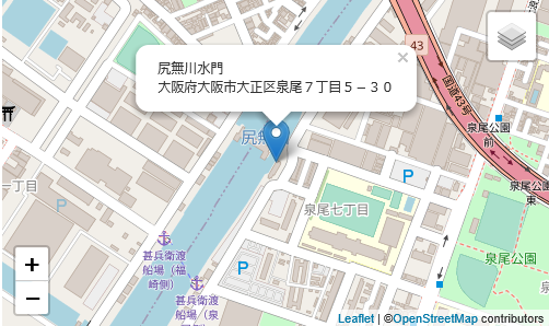 尻無川水門の位置図