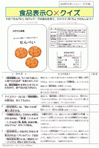 食品表示〇×クイズのイメージ
