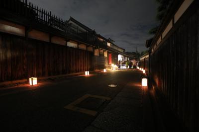 古い町並みを灯す／写真提供：富田林市観光協会