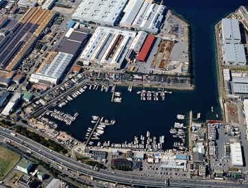平成２１年の堺（出島）漁港の航空写真