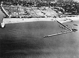昭和３８年の石津漁港の航空写真
