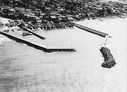 昭和３８年の西鳥取漁港の航空写真