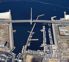 平成２１年の田尻漁港の航空写真