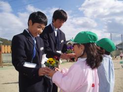 画像です。花いっぱいの学校づくり活動の様子