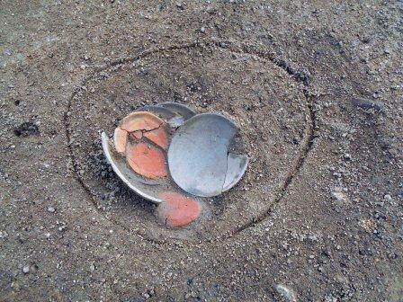 【写真】土器が埋設されたどこう