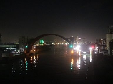 安治川水門夜景