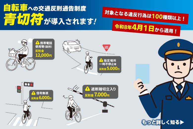 自転車の交通反則通告制度について