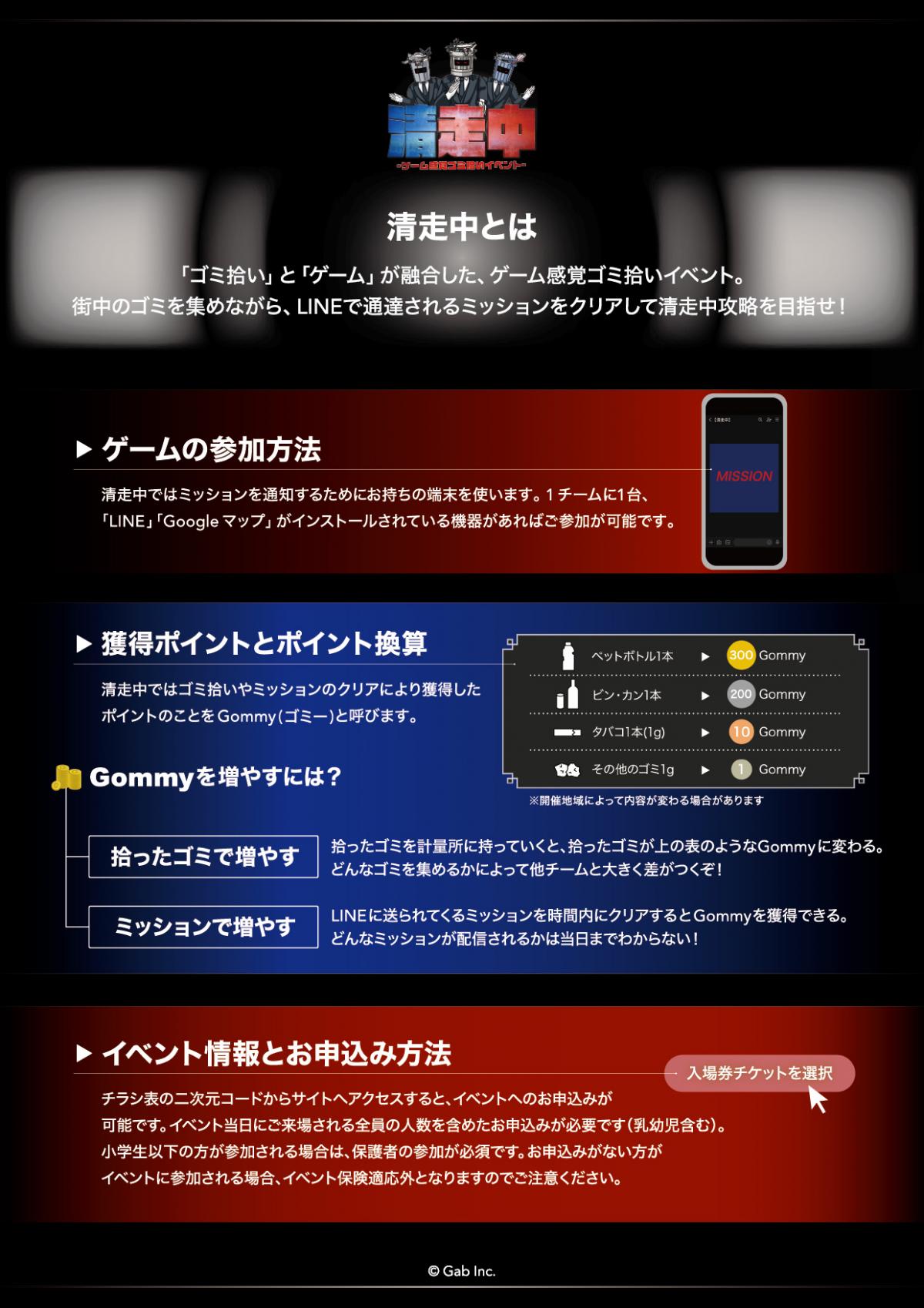 清走中　なにわの海大阪編のチラシ　裏
