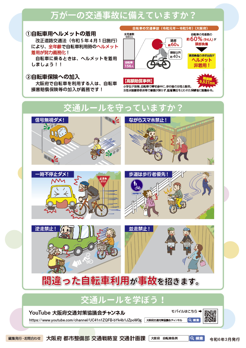 ヘルメット着用促進チラシ（裏）
