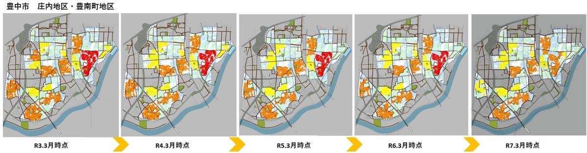 豊中市庄内地区・豊南町地区の変遷