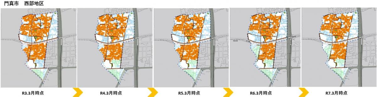 門真市西部地区の変遷