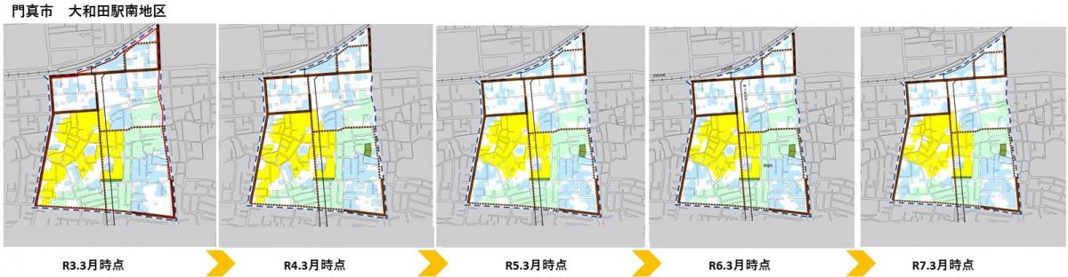 門真市大和田駅南地区の変遷