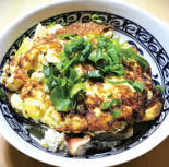 泉タコと大阪なすを使った粉もん丼