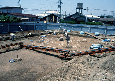 水源地遺跡調査風景