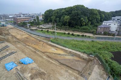 6世紀の水田跡と灌漑用水路