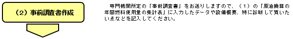 事前調査書作成の説明