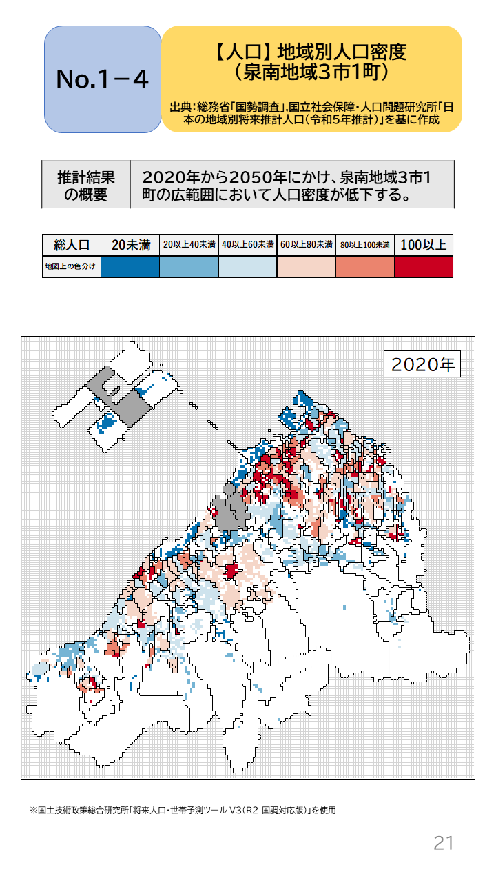 地域の未来予測(泉州南3市1町)P21