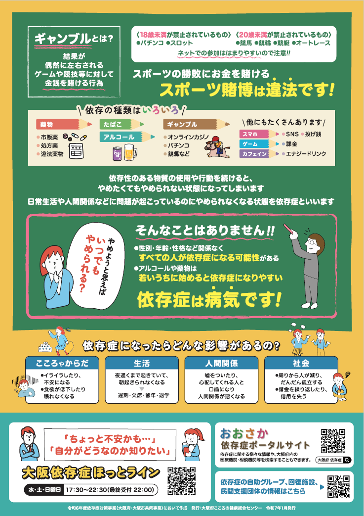 オンラインカジノ注意喚起啓発チラシ（裏）