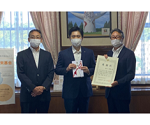 代理出席者 金本裕光氏、金本裕守氏と知事