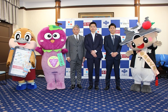 羽曳野市長と岸和田市長と知事
