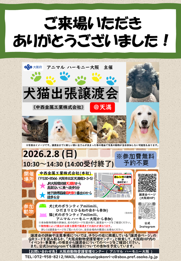犬猫出張譲渡会の当日の様子1