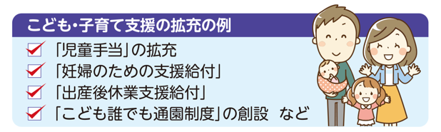 こども・子育て支援の拡充の例