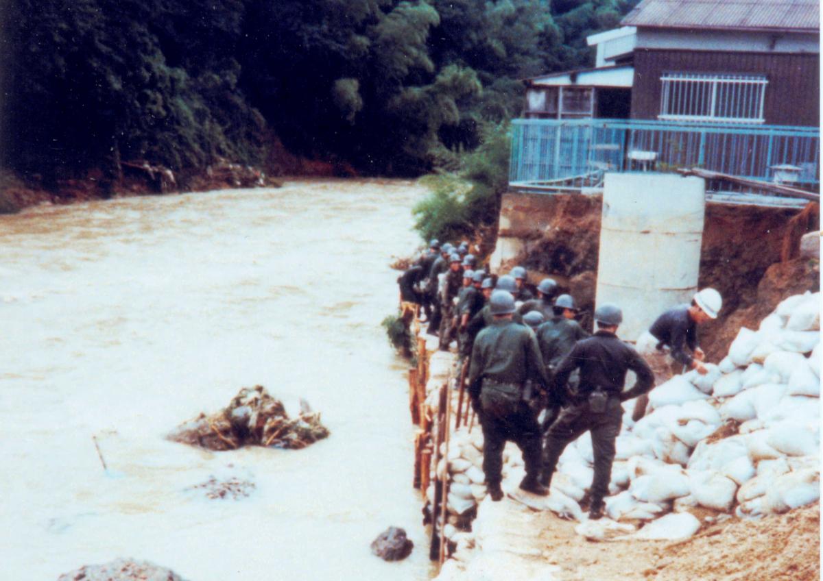 槇尾川泰成橋下流（昭和57年災害）