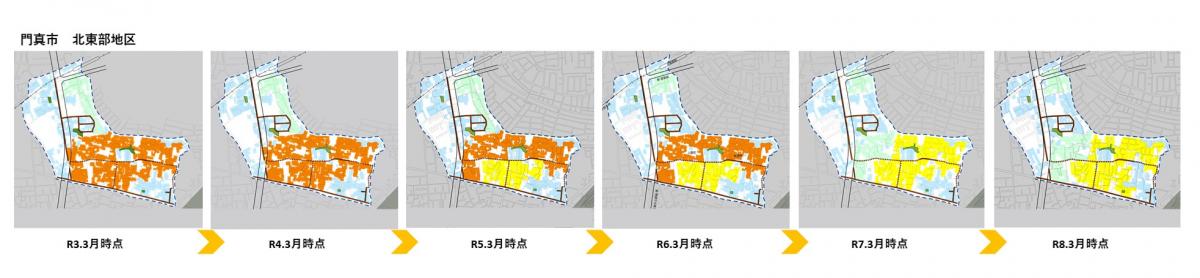 門真市北東部地区改善状況