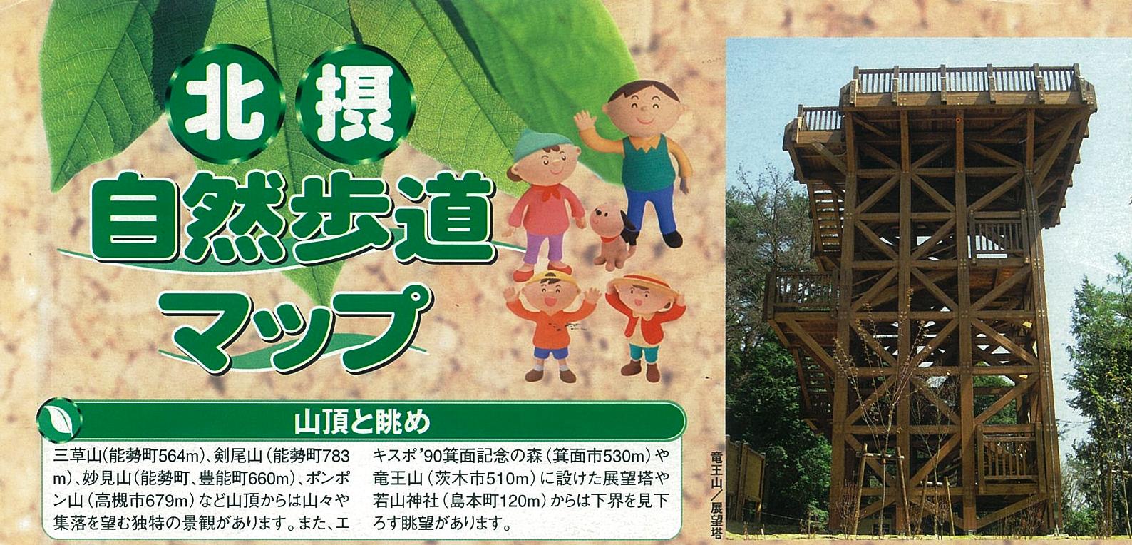 北摂自然歩道マップの表紙