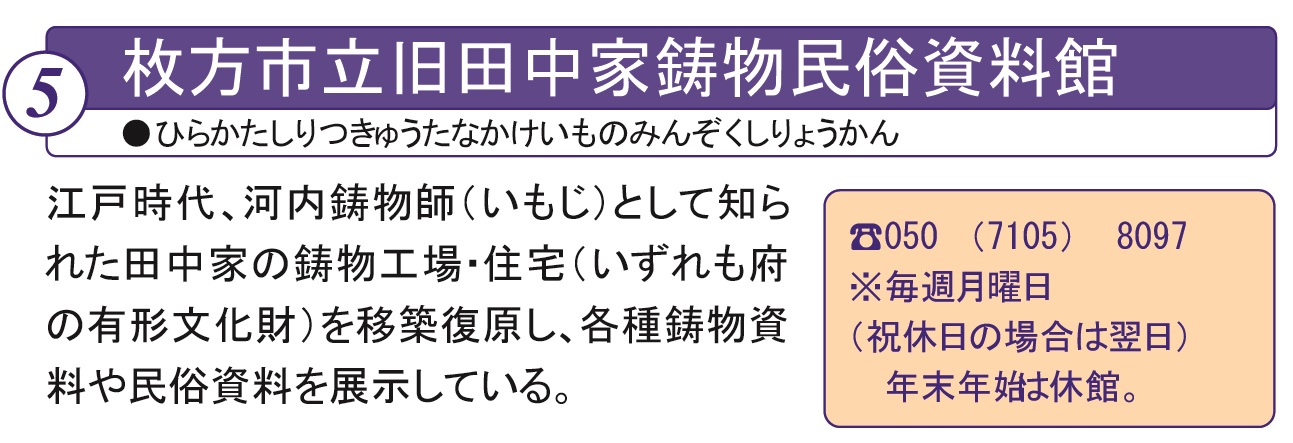 枚方市立旧田中家鋳物民俗資料館