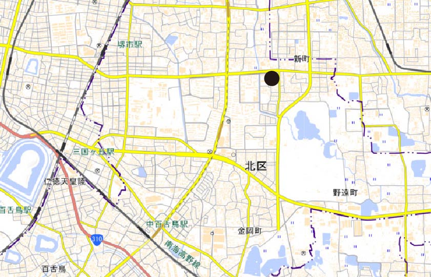 【図】調査地点位置図(●が調査地点)