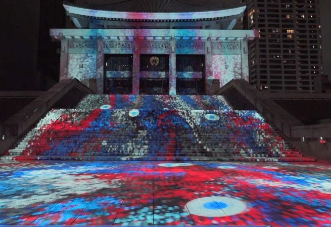 北御堂インタラクティブプロジェクションマッピング