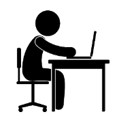 事務作業をしているイラスト