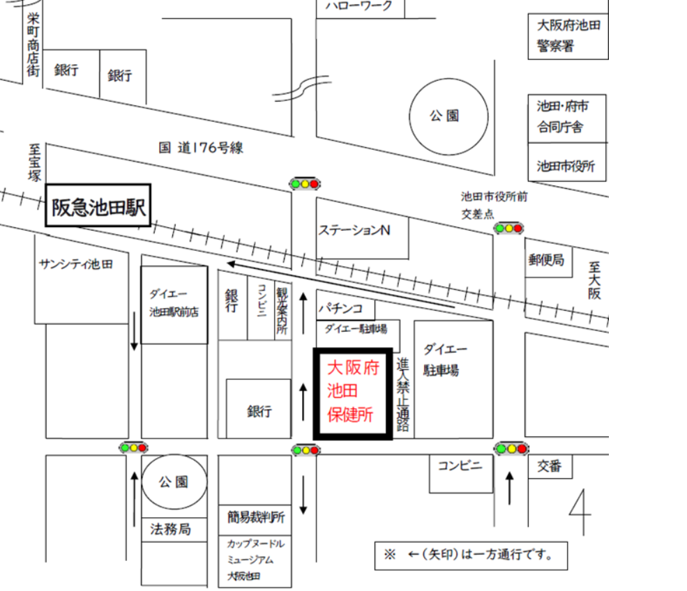 池田保健所の地図