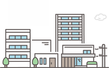町のイラスト