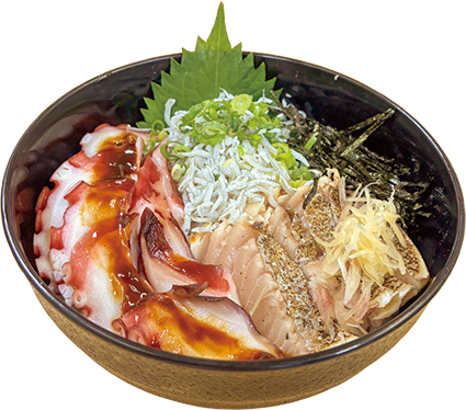 魚庭の海づくり丼の写真