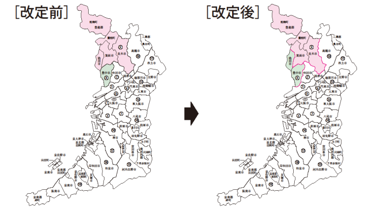 区割り改定図