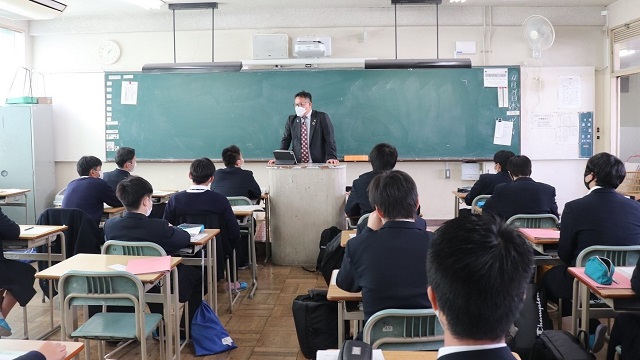 出前授業（府立堺工科高等学校）の様子