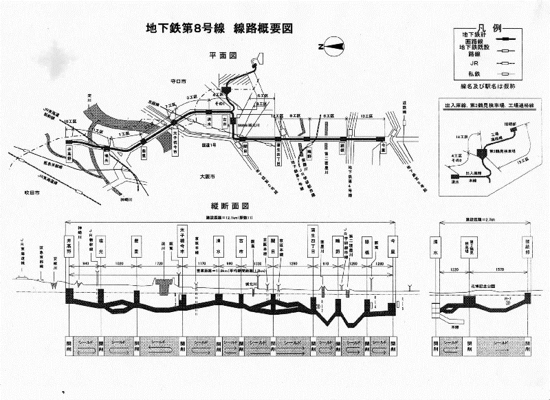 地下鉄第8号線 線路概要図