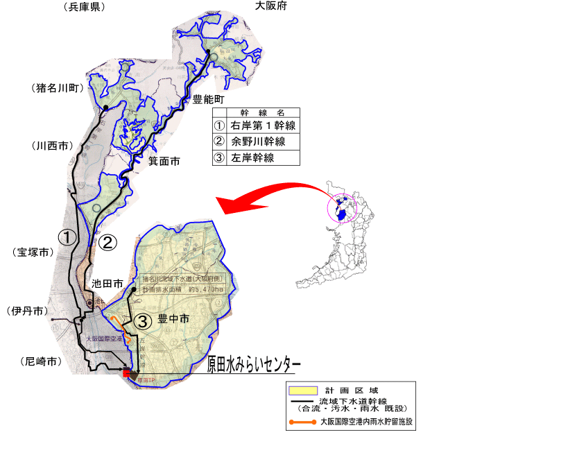 事業計画図（猪名川流域）