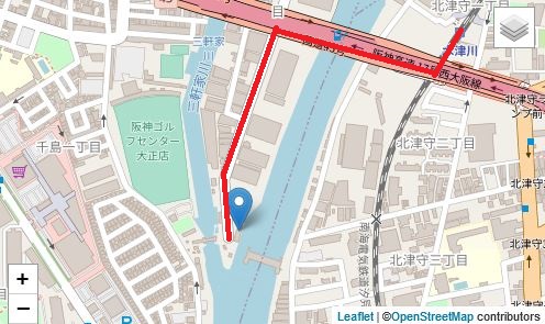 木津川水門の地図