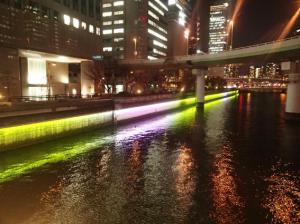 堂島川護岸ライトアップ02