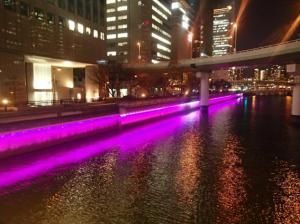 堂島川護岸ライトアップ04