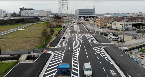 府道枚方高槻線から国道171号区間の供用後の状況