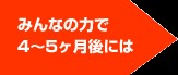 みんなの力で4〜5ヶ月後には