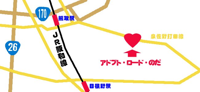 アドプトロードのだの位置図