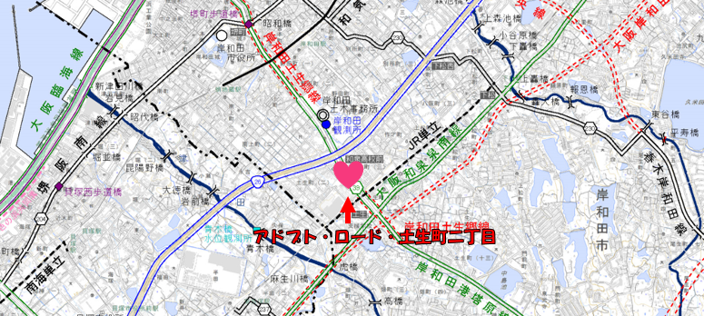 土生町二丁目位置図